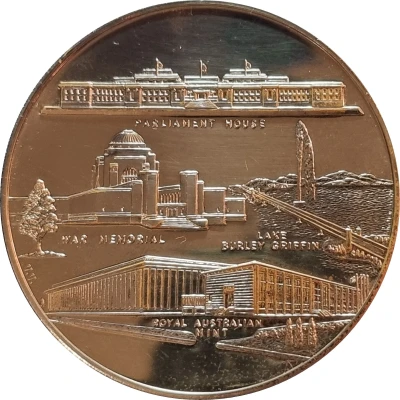 Medal - Canberra Four Famous Landmarks ND back