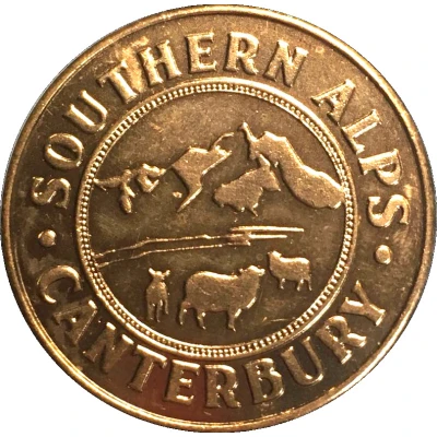 Medal - Canterbury (Christchurch Tram and Southern Alps) ND back