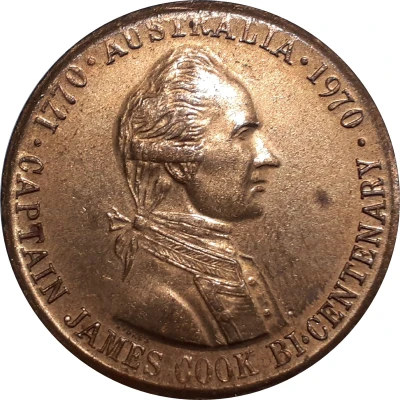 Medal - Captain James Cook; Bicentenary State Savings Bank front