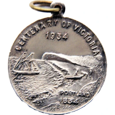 Medal - Centenaries Victoria 1934; Melbourne 1935 Event Medal front