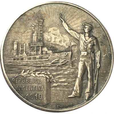 Medal - Centenary of the Argentine Navy front