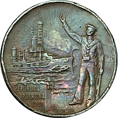 Medal - Centenary of the Argentine Navy front