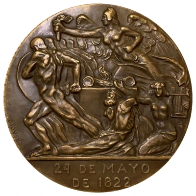 Medal - Centenary of the Battle of Pichincha back