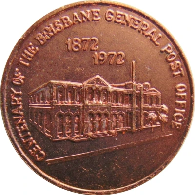 Medal - Centenary of the Brisbane Post Office 100 Years of Service - Morse to Satellite front