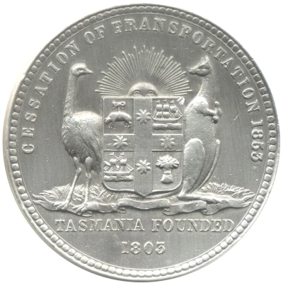 Medal - Cessation of Transportation to Tasmania 150th Commemoration back