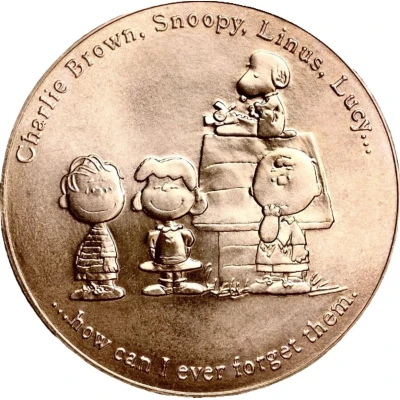 Medal - Charles M. Schulz (Congressional Gold Medal Bronze Duplicate) ND back