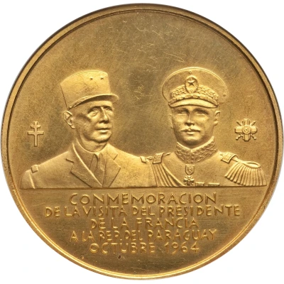 Medal - Charles de Gaulle Visit front