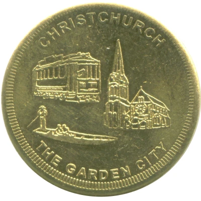 Medal - Christchurch; The Garden City (Tourist Souvenir) ND front