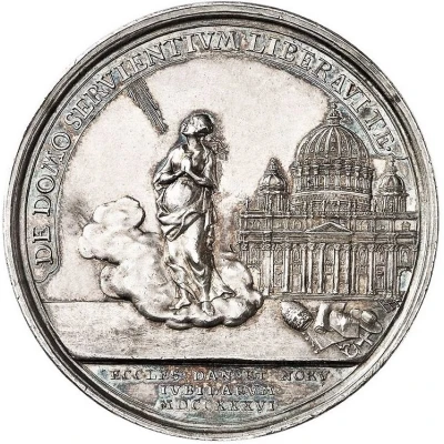 Medal - Christian VI Reformation Anniversary; Type 1; silver issue back