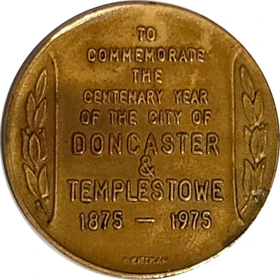 Medal - City of Doncaster & Templestowe Centenary back