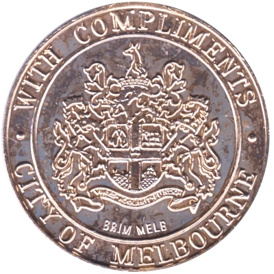 Medal - City of Melbourne 150th Anniversary back