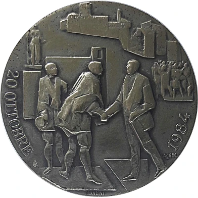 Medal - Commemoration of Italian president Sandro Pertini's visit to San Marino on 20 October back