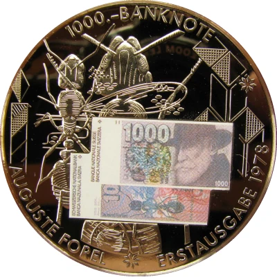 Medal - Commemoration of banknotes 1000 francs, 6th series front