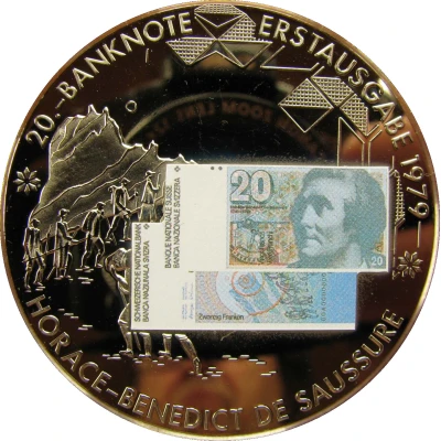 Medal - Commemoration of banknotes 20 francs, 6th series front