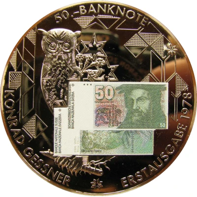 Medal - Commemoration of banknotes 50 francs, 6th series front