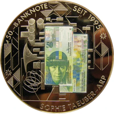 Medal - Commemoration of banknotes 50 francs, 8th series front