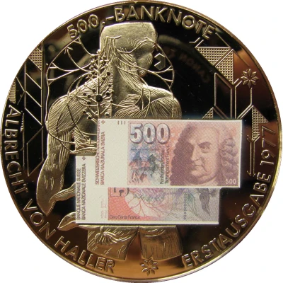 Medal - Commemoration of banknotes 500 francs, 6th series front
