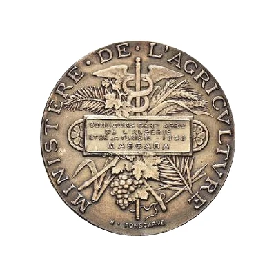 Medal - Concours Générale Agricole de l'Algérie et de la Tunisie back