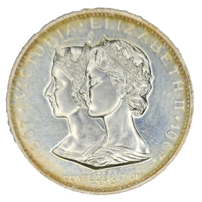 Medal - Confederation Centennial Victoria and Elizabeth II; Silver front