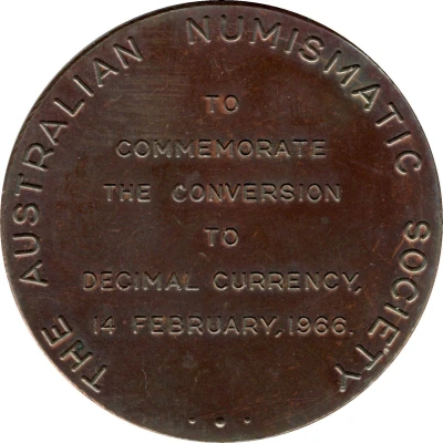 Medal - Conversion to Decimal Currency Australian Numismatic Society back