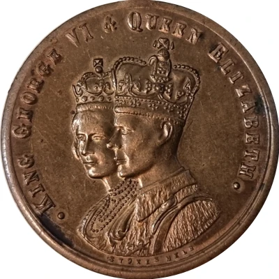 Medal - Coronation King George VI and Queen Elizabeth front