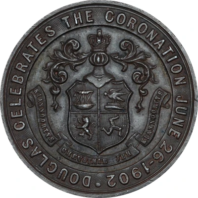 Medal Coronation of King Edward VII; Copper back