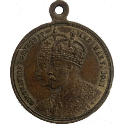 Medal - Coronation of King George V and Queen Mary front