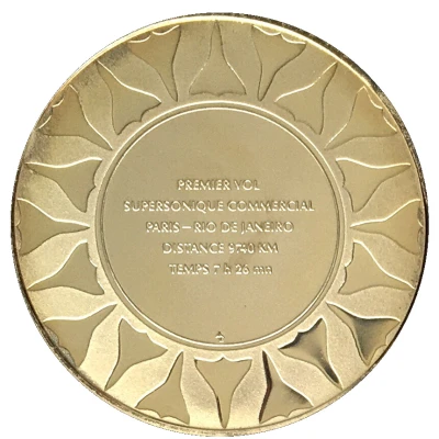 Medal - Day of the Concorde Paris - Rio de Janeiro back
