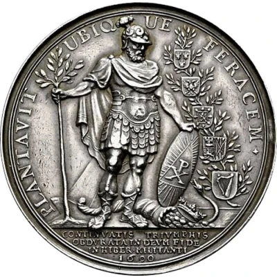 Medal - Death of Fieldmarshall Friedrich von Hermann Count of Schomberg at the battle at Boyne back