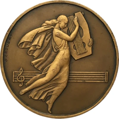 Medal - Death of composer Vincent D'Indy back