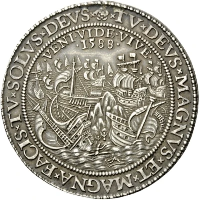 Medal - Defeat of the Spanish Armada back