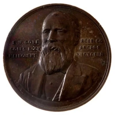 Medal - E.W. Cole Cole's Book Arcade; Bronze front