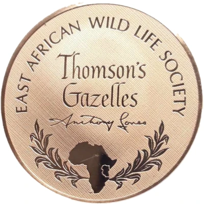 Medal - East African Wild Life Society (Thomson's gazelles) ND back