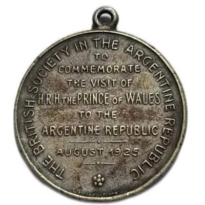 Medal - Edward, Prince of Wales Visit to Argentina back