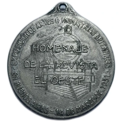 Medal - Edward, Prince of Wales Visit to Argentina back