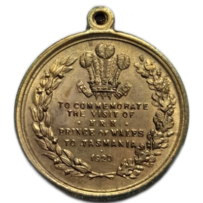 Medal - Edward Prince of Wales Visit to Australia 1920 Tasmania back