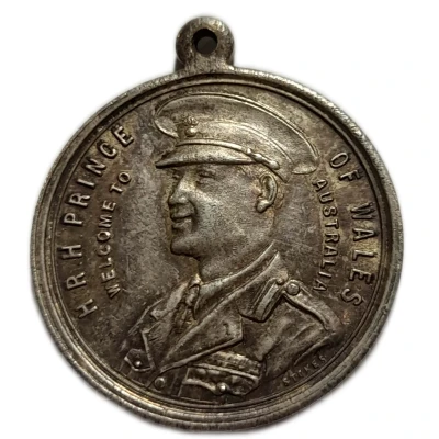 Medal - Edward Prince of Wales Visit to Australia 1920; Tasmania front