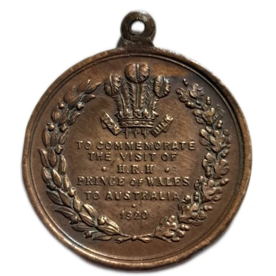 Medal - Edward Prince of Wales Visit to Australia back