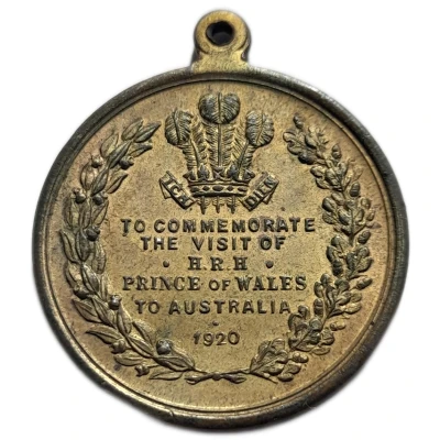 Medal - Edward Prince of Wales Visit to Australia back