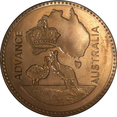 Medal - Edward VII Advance Australia; Copper ND back