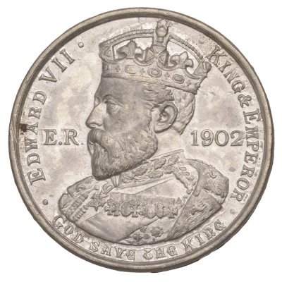 Medal - Edward VII Coronation; Fenwick, white metal front