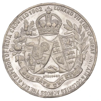 Medal - Edward VII Coronation; Fenwick, white metal back