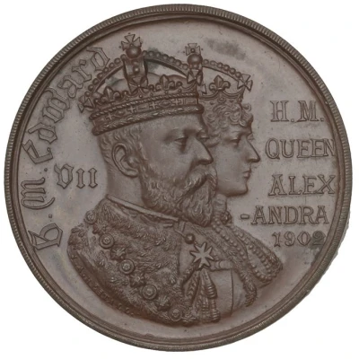 Medal - Edward VII Coronation; Stoke Newington, bronze front
