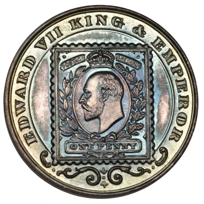 Medal - Edward VII Hertfordshire Philatelic Exhibition front