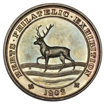 Medal - Edward VII Hertfordshire Philatelic Exhibition back