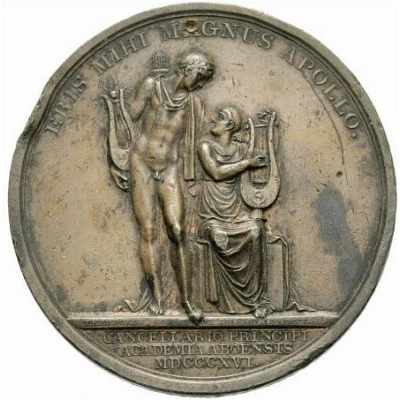 Medal - Election of Grand Duke Nicholas Pavlovich as Chancellor of the University of Abo Turku, Finland ND back