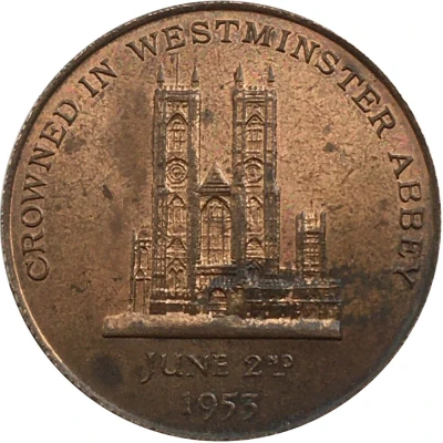 Medal - Elizabeth II Coronation in Westminster Abbey back