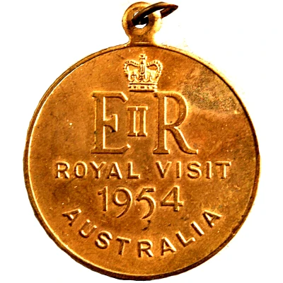 Medal - Elizabeth II - Royal Visit 1954 Event Medal back