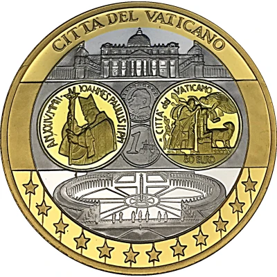 Medal - European Currency Vatican 50 Euro 2002 ND front