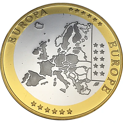 Medal - European Currency Vatican 50 Euro 2002 ND back